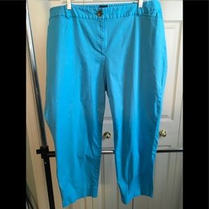 Talbots aqua cropped chinos